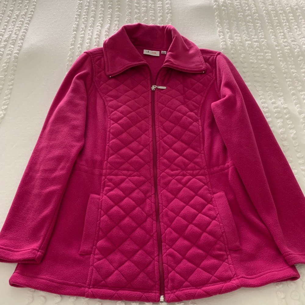Denim & Co Fleece Anorak Jacket Size Small
